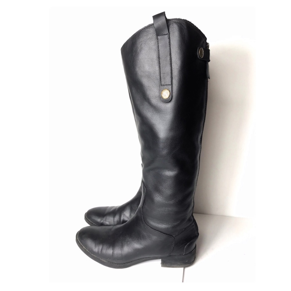 Sam Edelman 6.5 Penny Black Leather Riding Boot